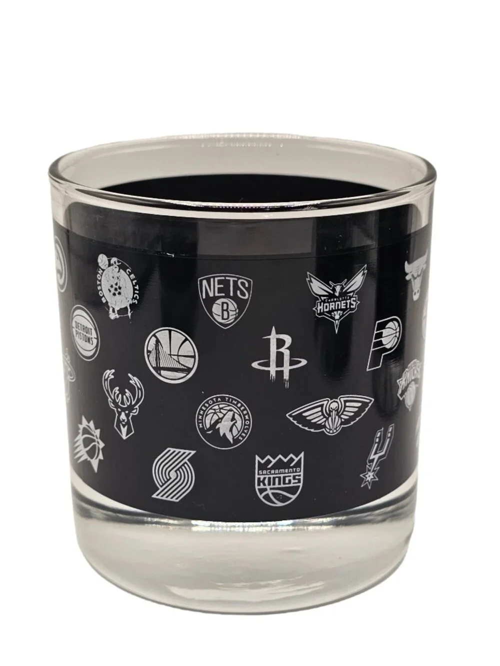 Jack Daniels Highball / Whiskey Rocks Glasses, with NBA Team Logos Set of 4